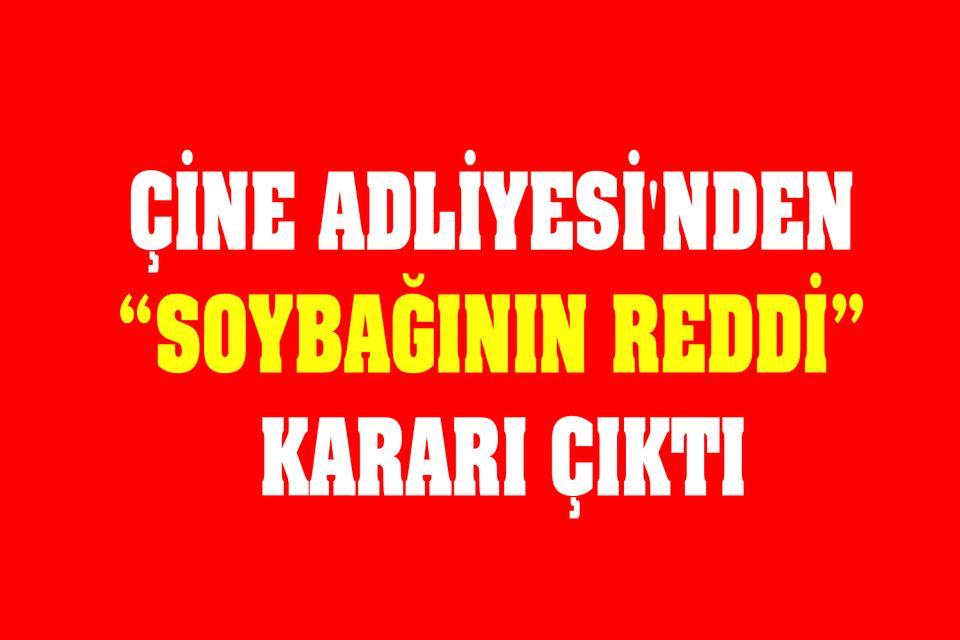 Çine Adliyesi'nden “Soybağının Reddi” kararı çıktı