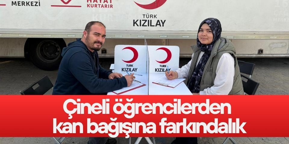 Çineli öğrencilerden kan bağışına farkındalık